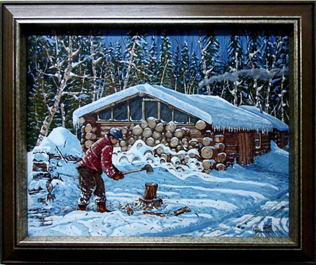 Robert Paananen (1934) - Splittin Firewood, Marten River, Logging Camp