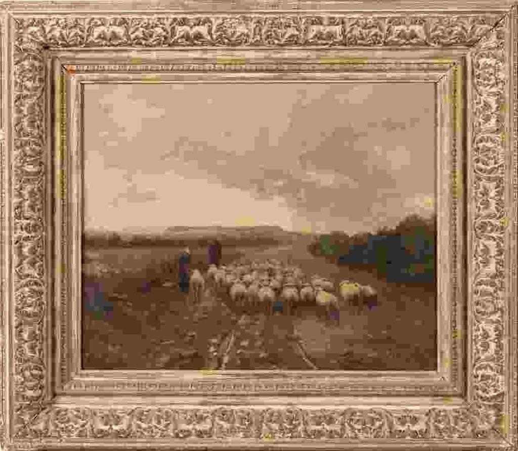 Anton Mauve (1838-1888) - Shepherds with Their Flock
