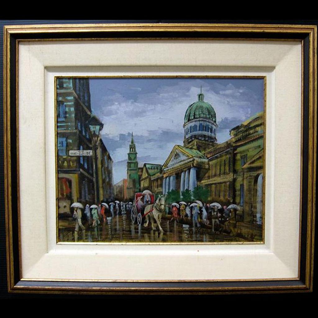 Jean-Paul Alary (1930) - Marches Bonsecours A La Fluie (Bonsecours Market In The Rain)