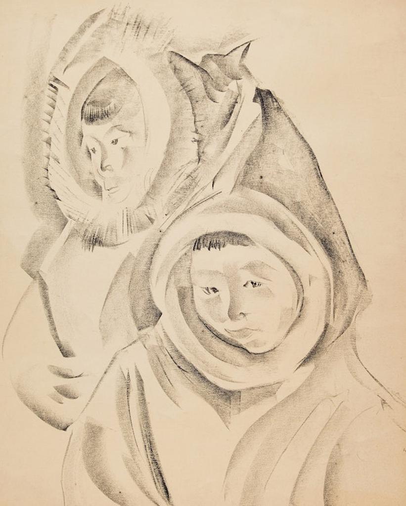 Kathleen Frances Daly Pepper (1898-1994) - Two Inuit Children