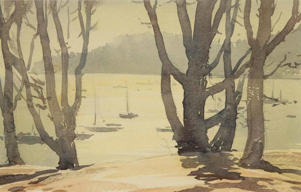 Alfred Crocker Leighton (1901-1965) - Sailboats in a bay