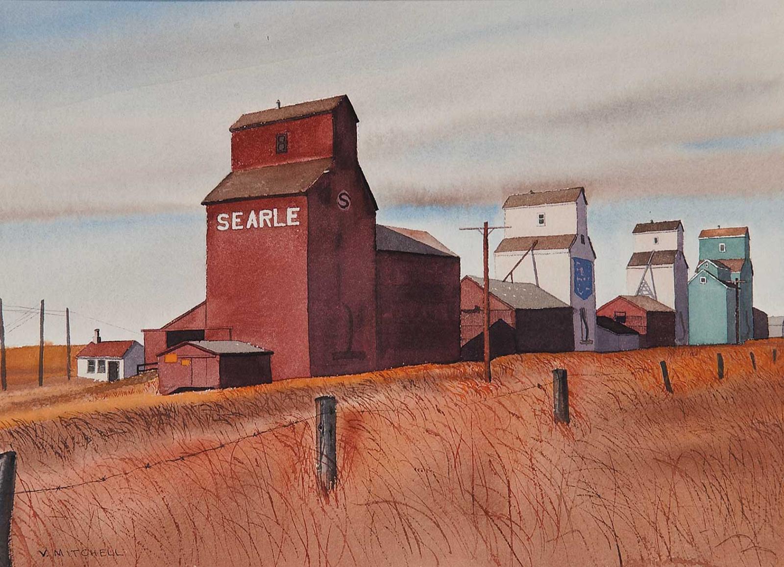 Virginia Mitchell - Grain Elevators at Waskatenau, Alberta