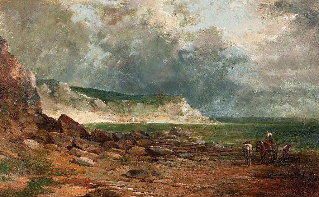 Lucius Richard O'Brien (1832-1899) - Kelp Gathering On The Shore