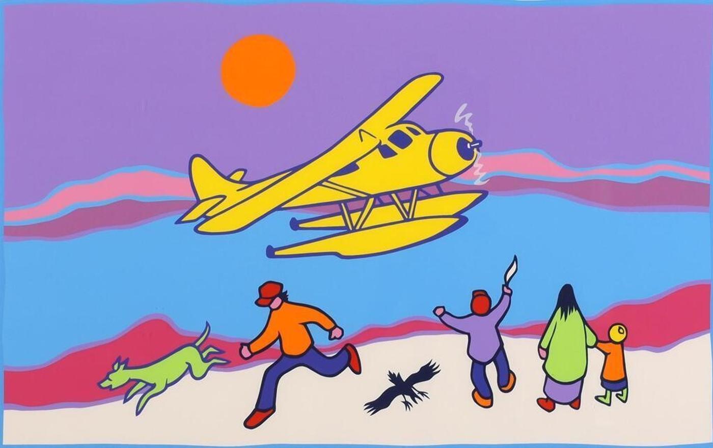 Ted Harrison (1926-2015) - Bush Plane; 1992