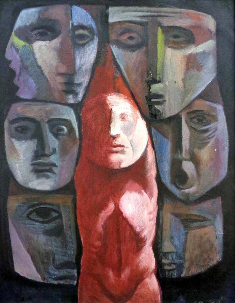 Joe Rosenthal (1921-2018) - Faces with lone figure
