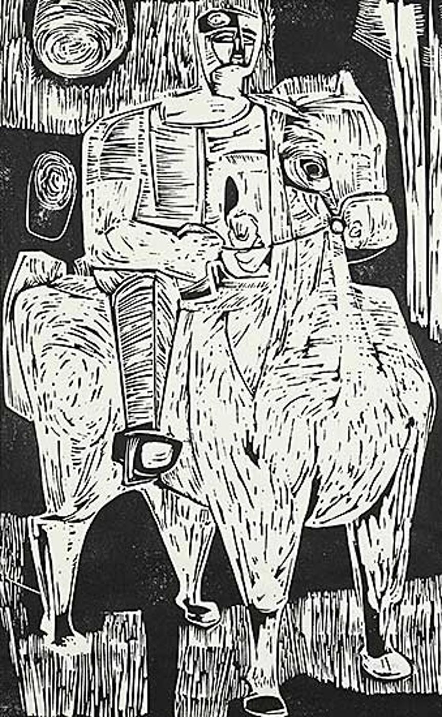 Katie von der Ohe (1937) - Untitled - Armoured Knight on Horseback