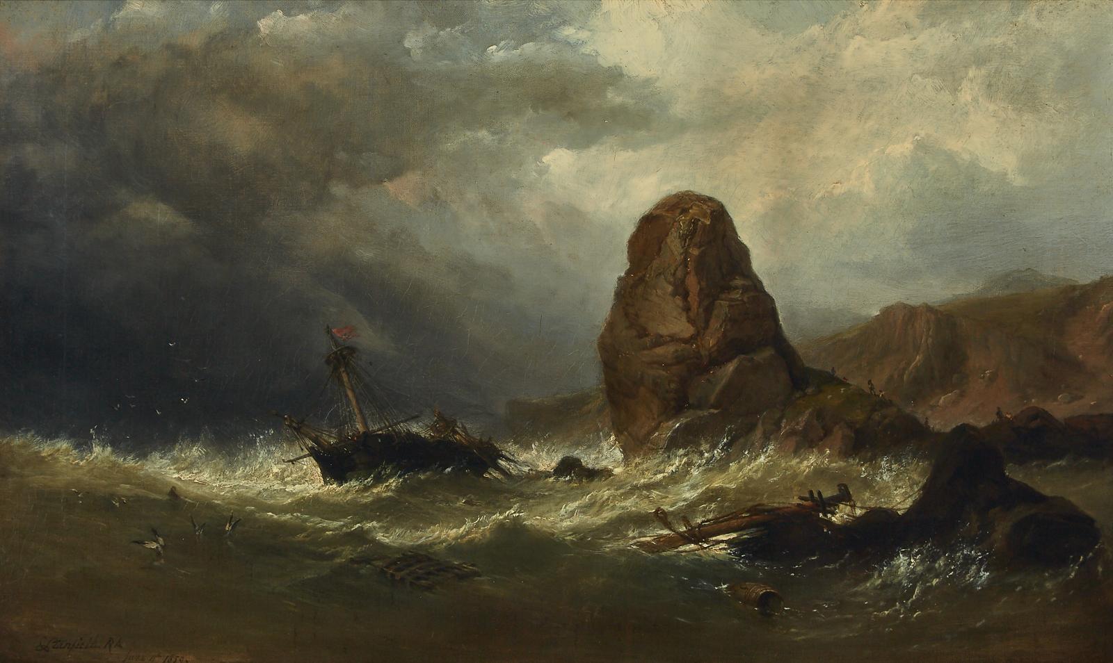 Clarkson Frederick Stanfield (1793-1867) - Shipwreck With Figures To The Rescue, June 11, 1859