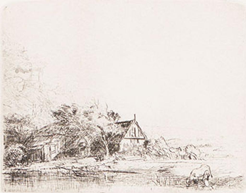 Rembrandt Harmenszoon van Rijn (1606-1669) - Landscape with a Cow Drinking