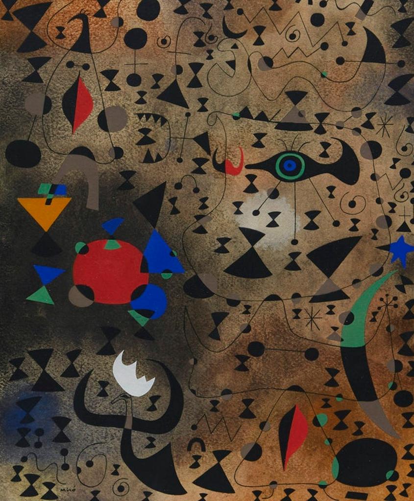 Joan Miró (1893-1983) - Femmes au bord du lac à la surface irisée par le passage d'un cygne