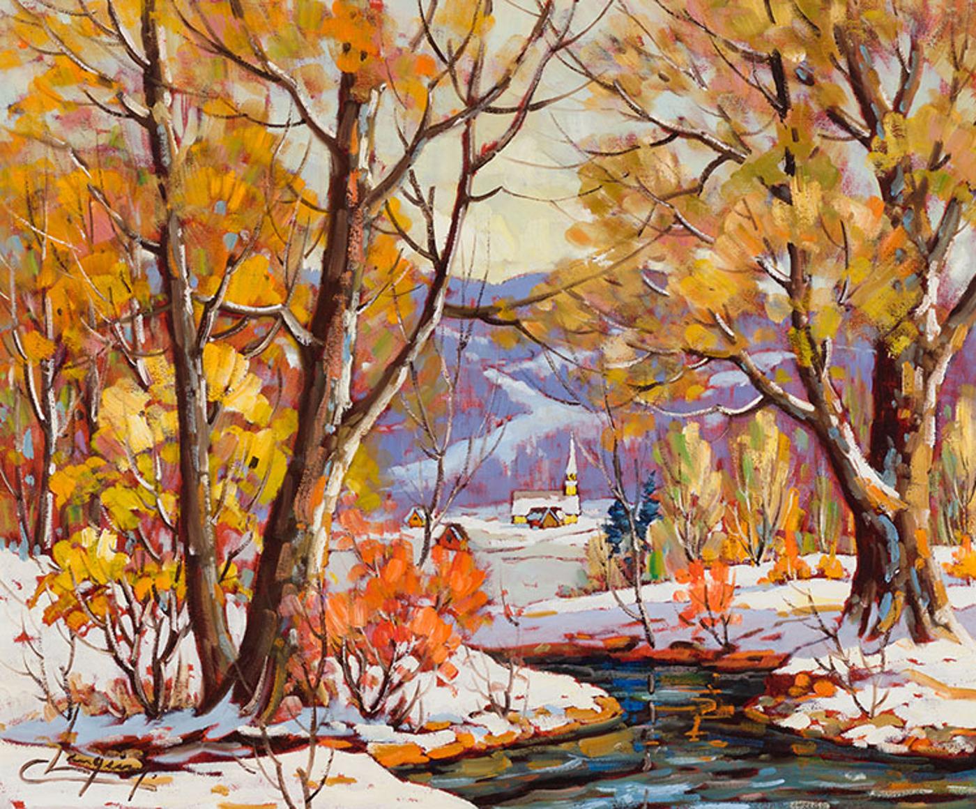 Claude Langevin (1942) - Ruisseau en automne