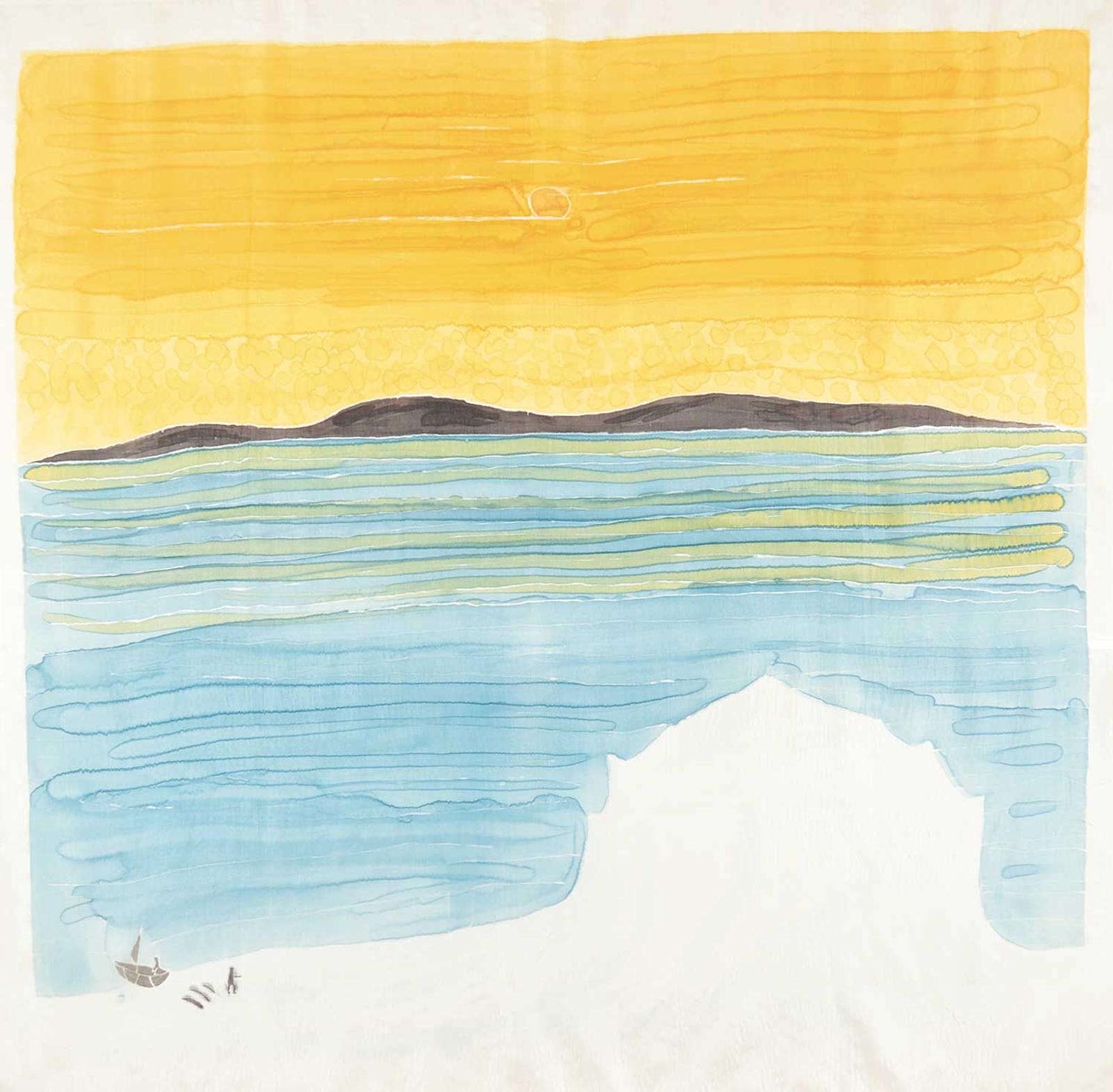 School [Barnabus Arnasungaaq] Inuit - Untitled - Sunset on the Artic Sea