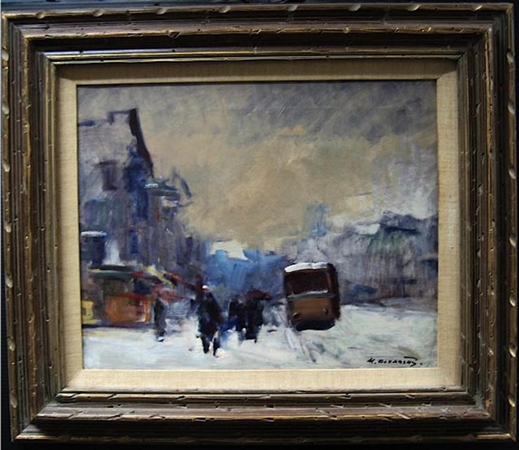 Klement Olsansky (1909-1963) - Winter Street Scene