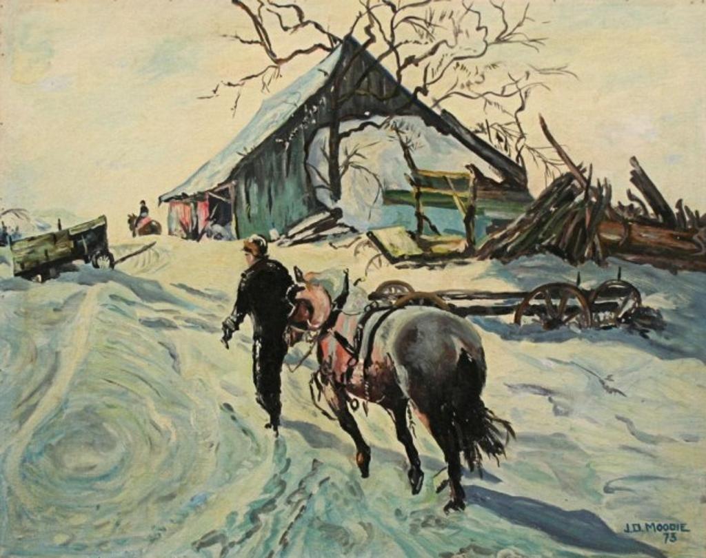 J.D. Moodie - Draught Horse in Winter, 1973