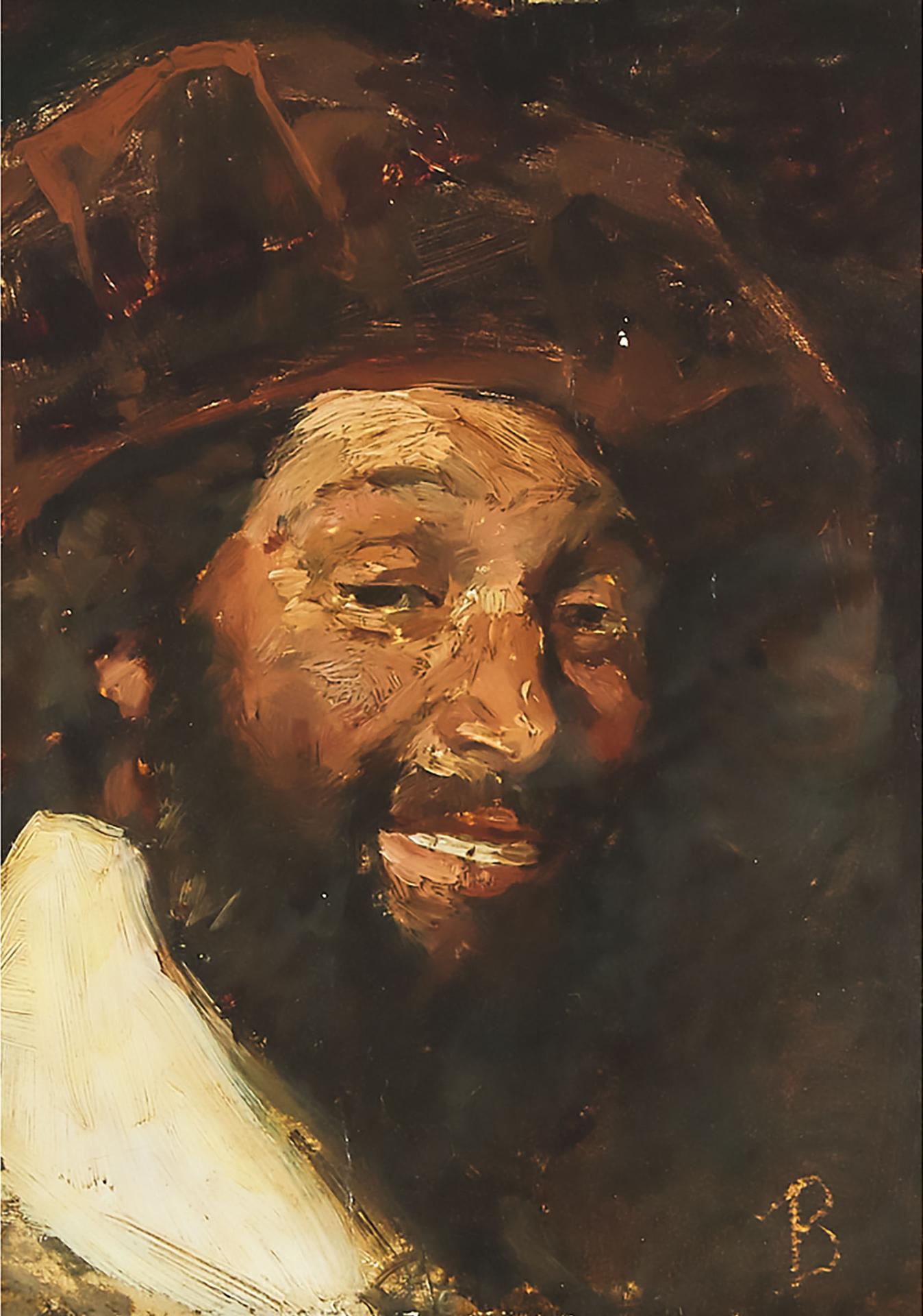 Bernardus Johannes Blommers (1845-1914) - The Laughing Jew (Man With Red Bonnet)