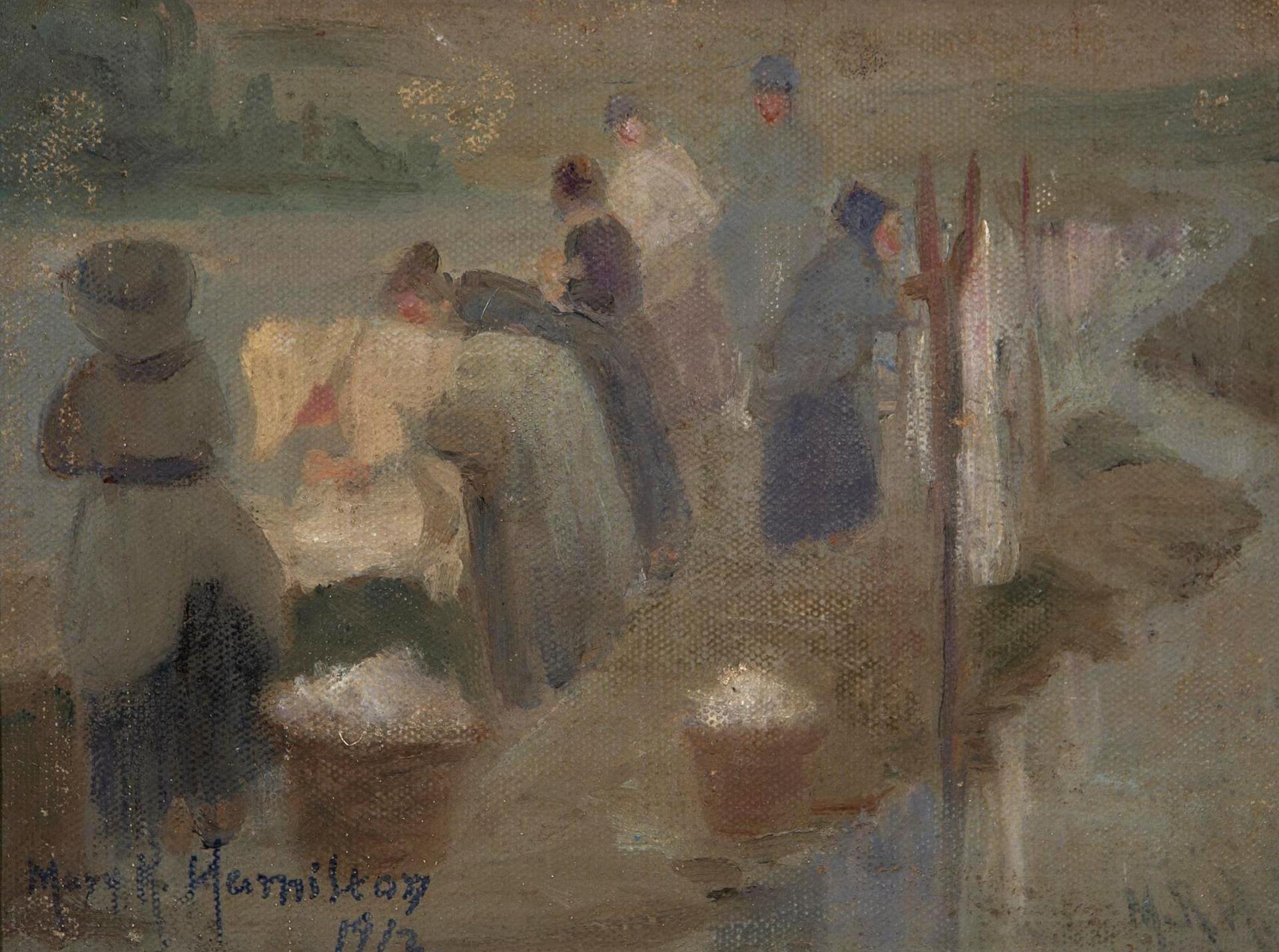 Mary Ritter Hamilton (1873-1954) - Wash day, France (Sketch)