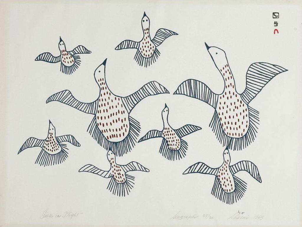 Sharni Pootoogook (1922-2003) - Geese In Flight