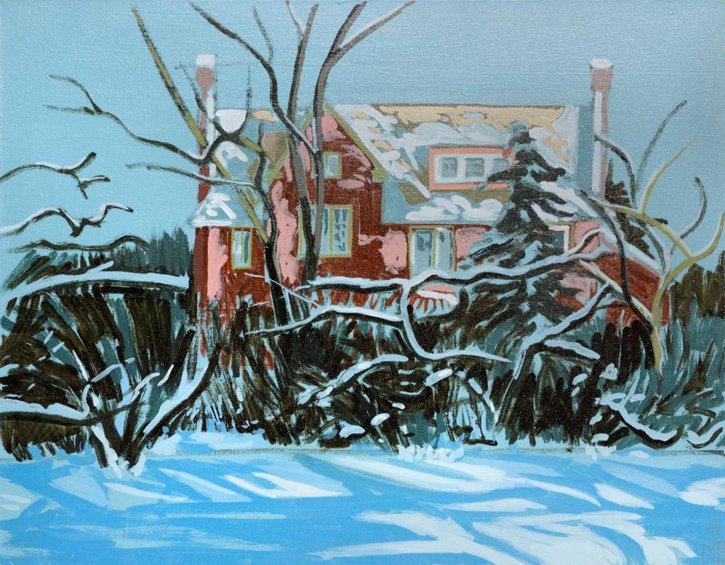 Michael Bromley (1955) - Untitled - House in Cathedral Area in Winter