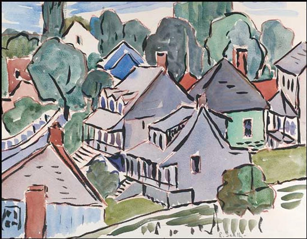 Ethel Seath (1879-1963) - Landscape with Houses