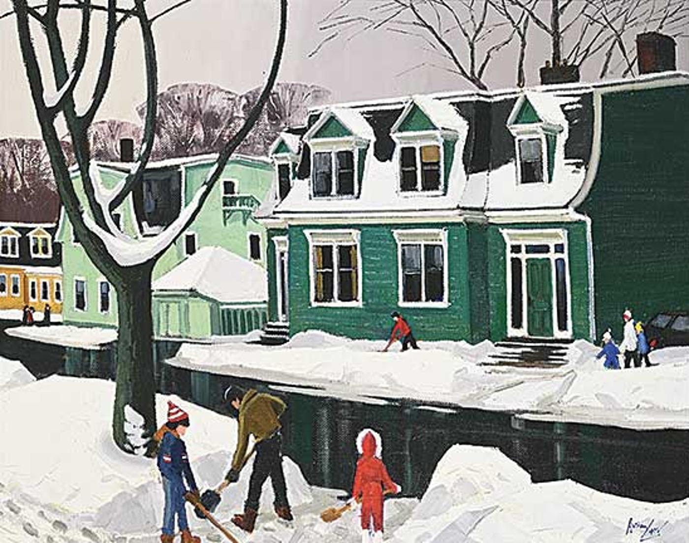 Charles Anthony Francis Law (1916-1996) - Shovelling - Bland Street - Halifax, N.S.