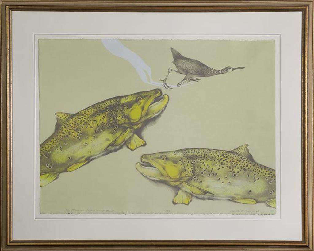 Jack Lee Cowin (1947-2014) - The Brown Trout and Bird