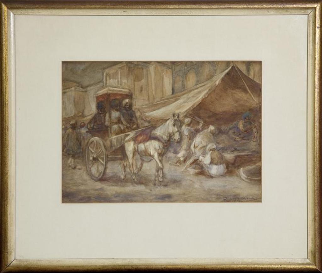 Inglis Sheldon-Williams (1870-1940) - Untitled - In the Bazaar