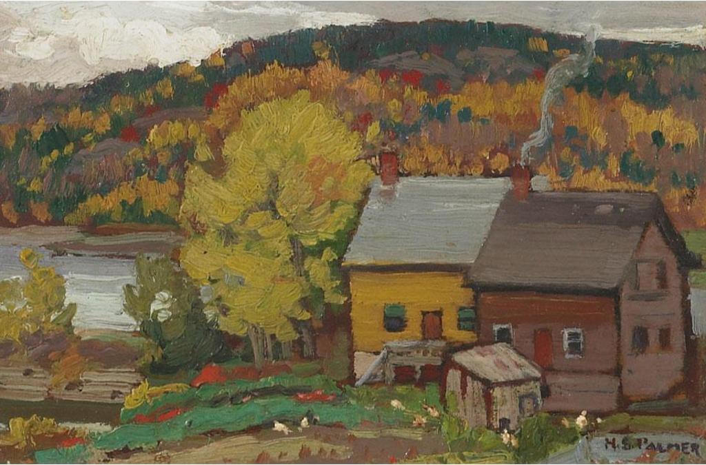 Herbert Sidney Palmer (1881-1970) - Houses On The Gatineau At Wakefield, Que.