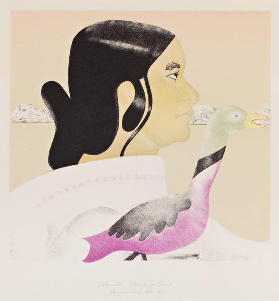 Joyce Wieland (1930-1998) - Portrait of Inuit Artist Sorosiluto  Ashoona