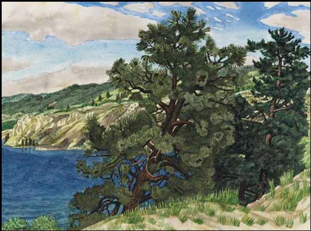 Edward John (E. J.) Hughes (1913-2007) - Above Okanagan Lake, Penticton