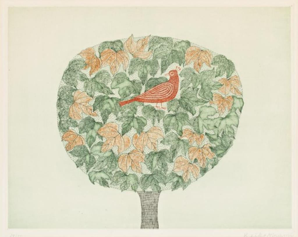 Keiko Minami (1911-2004) - Bird in a Tree
