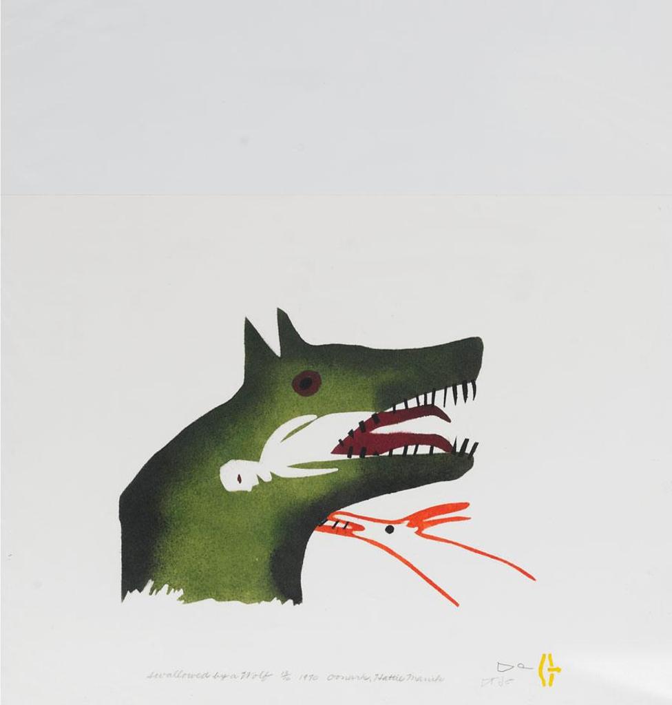 Jessie Oonark (1906-1985) - Swallowed By A Wolf
