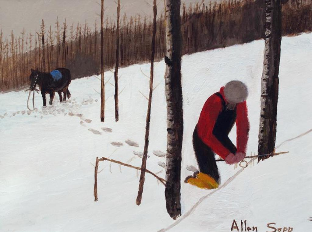 Allen Fredrick Sapp (1929-2015) - Setting A Snare For A Rabbit