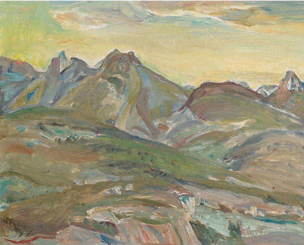 Frederick Horseman Varley (1881-1969) - Sunset Near Kaslo, B.C.