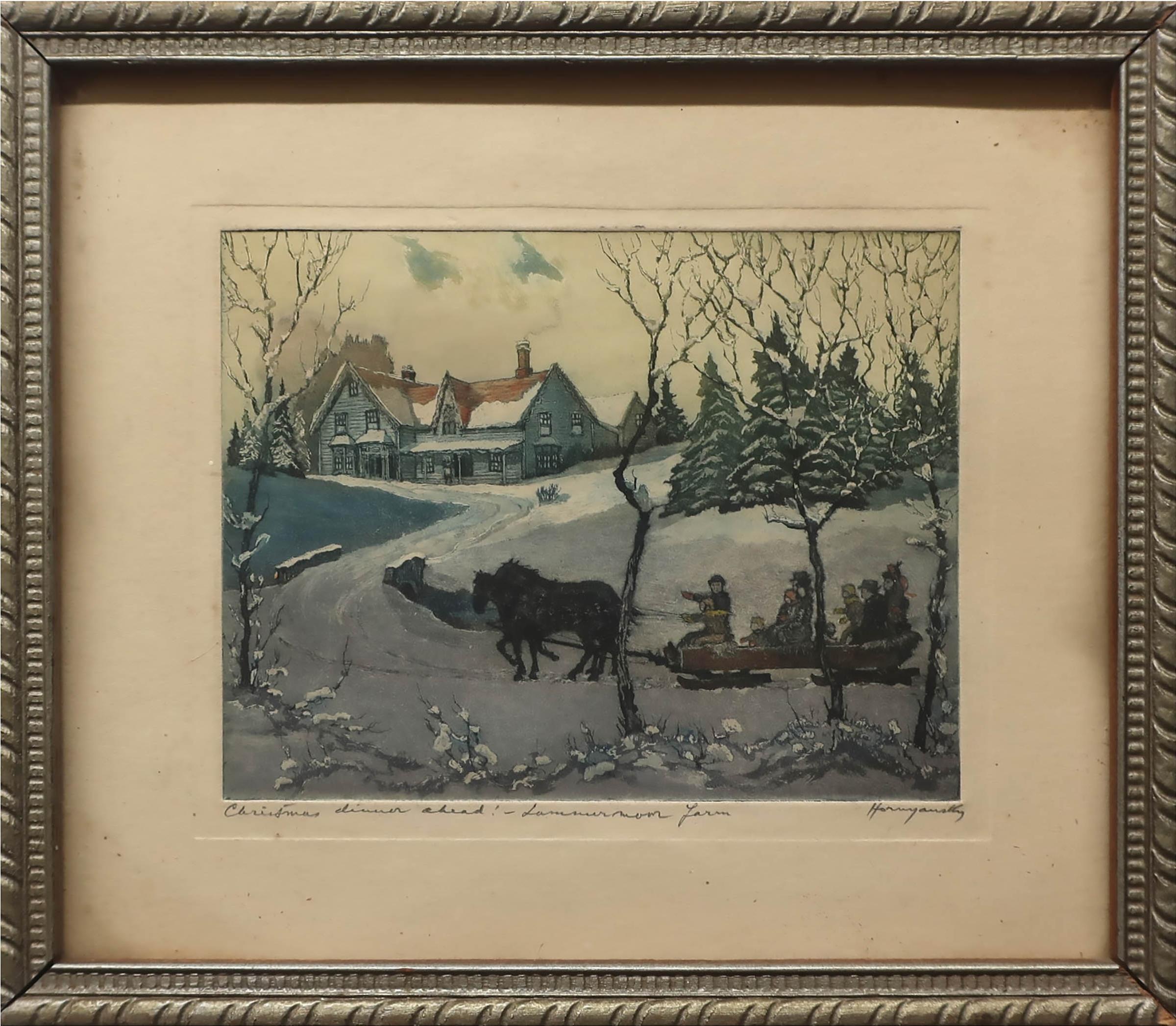 Nicholas Hornyansky (1896-1965) - Christmas Dinner Ahead! - Lammurmoor? Farm