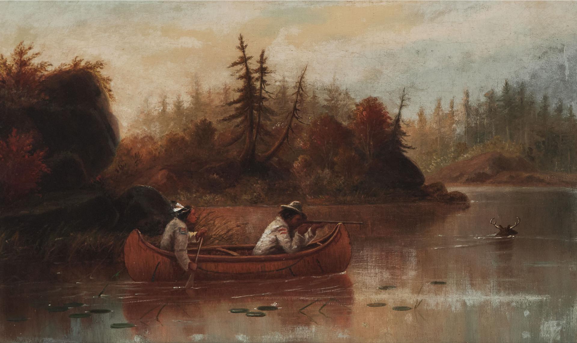 Frederick Arthur Verner (1836-1928) - Hunting The Deer, Muskoka, 1873