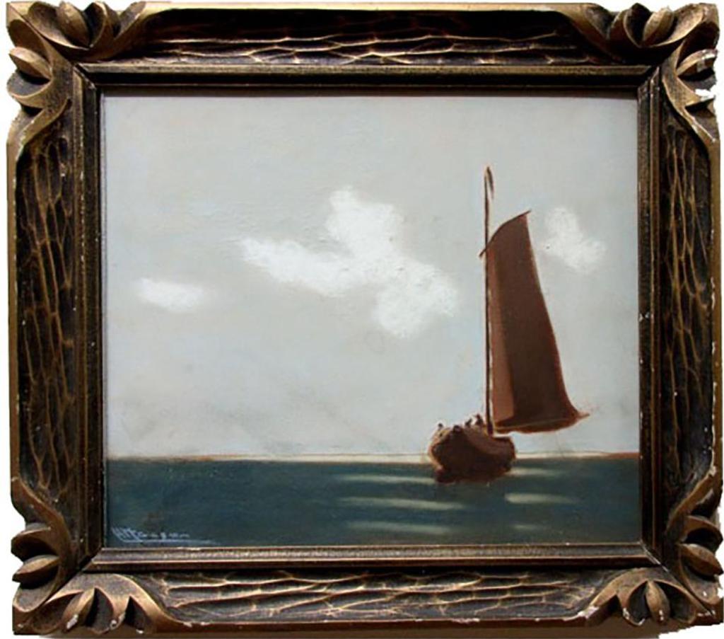 Halfred A. Tygesen (1890-1951) - Calm Sail; English Fishing Boat