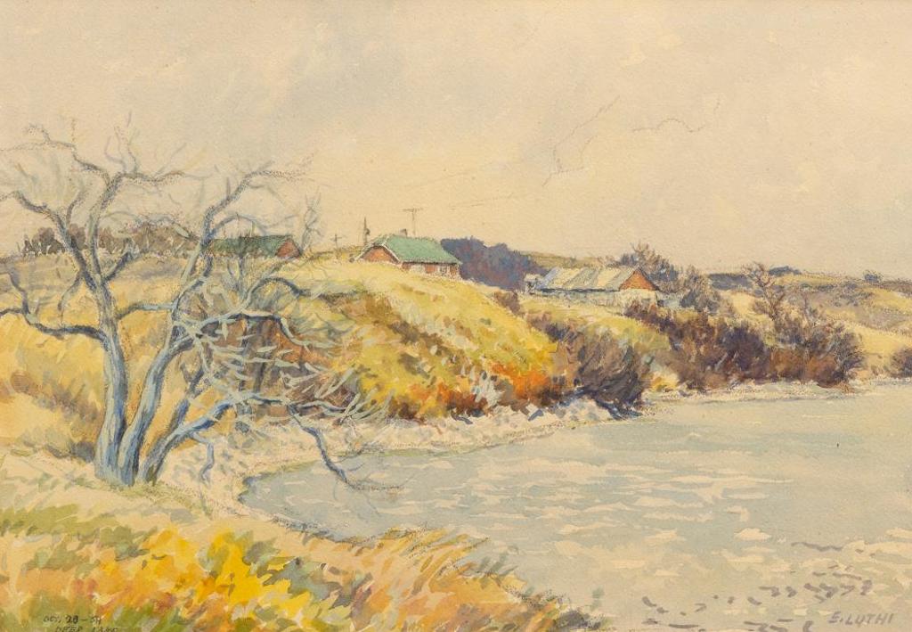Ernest (Ernie) Luthi (1906-1983) - Along the Shores of Deep Lake