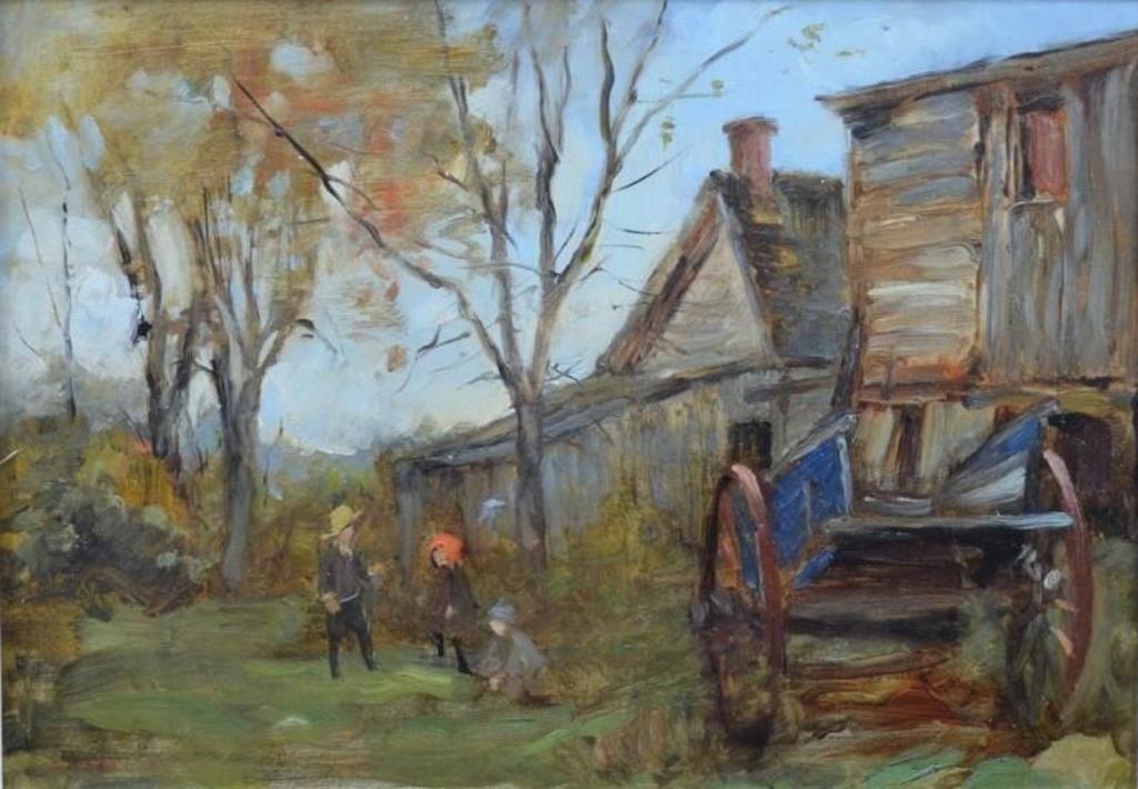 Berthe Des Clayes (1877-1968) - Children in a Farmyard