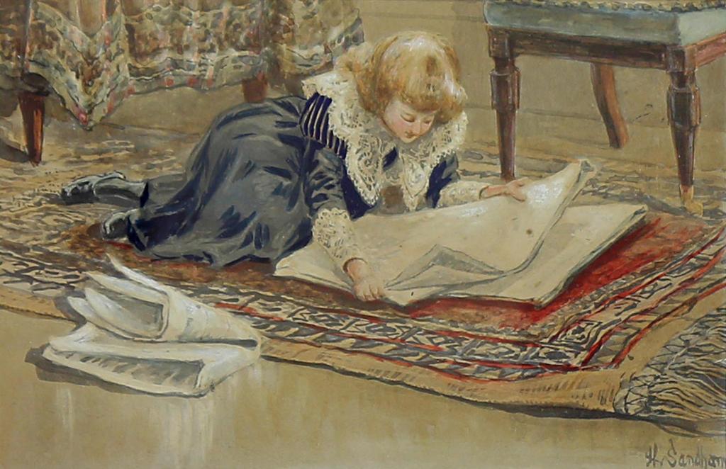 John Henry (Hy) Sandham (1842-1910) - Portrait Of A Young Woman Reading