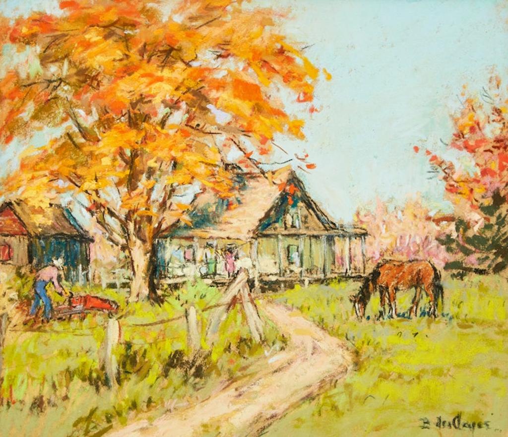 Berthe Des Clayes (1877-1968) - Farm in Autumn