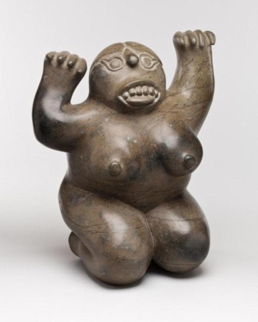 Eegyvudluk Pootoogook (1931-1999) - Kneeling female spirit, ca. mid 1970s