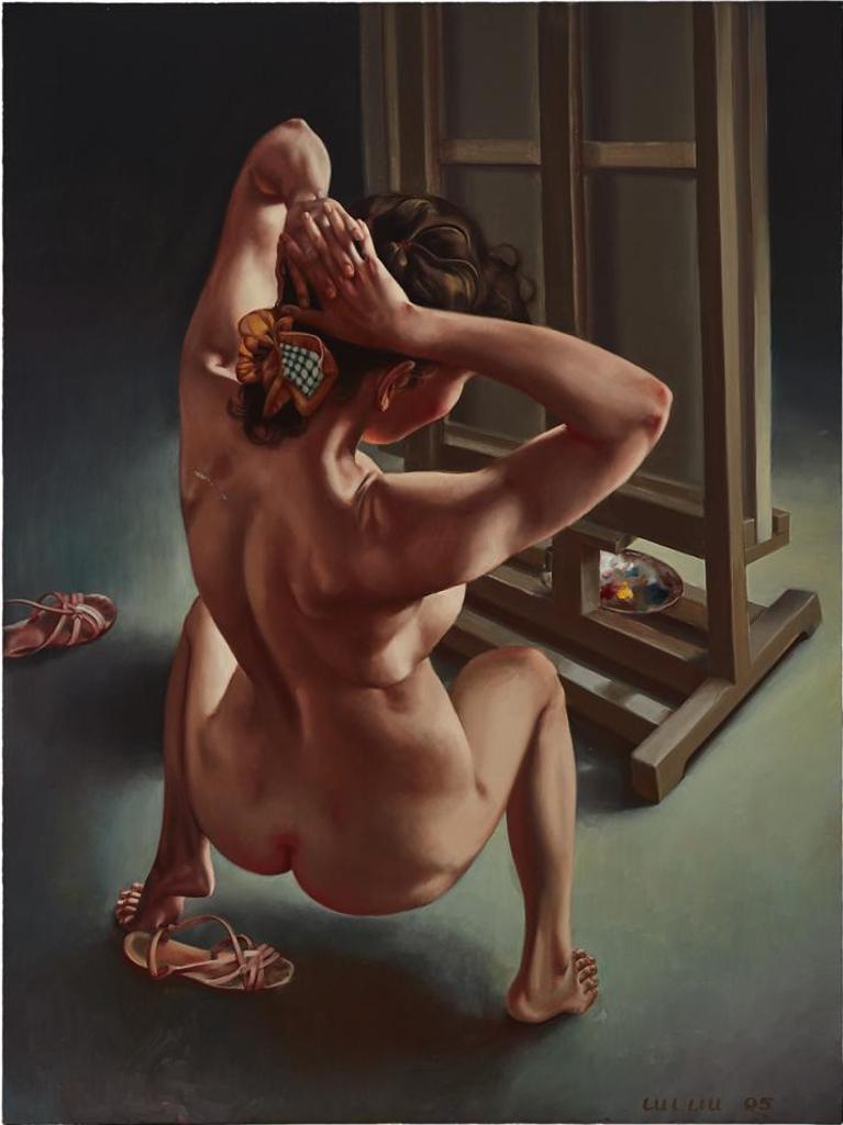 Lui Liu (1957) - Nude Model At An Easel, 2005
