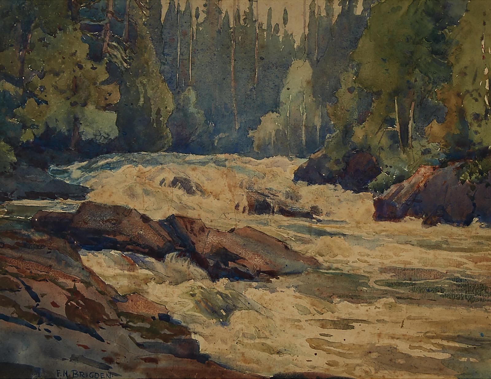 Frederick Henry Brigden (1871-1956) - Rushing Rapids