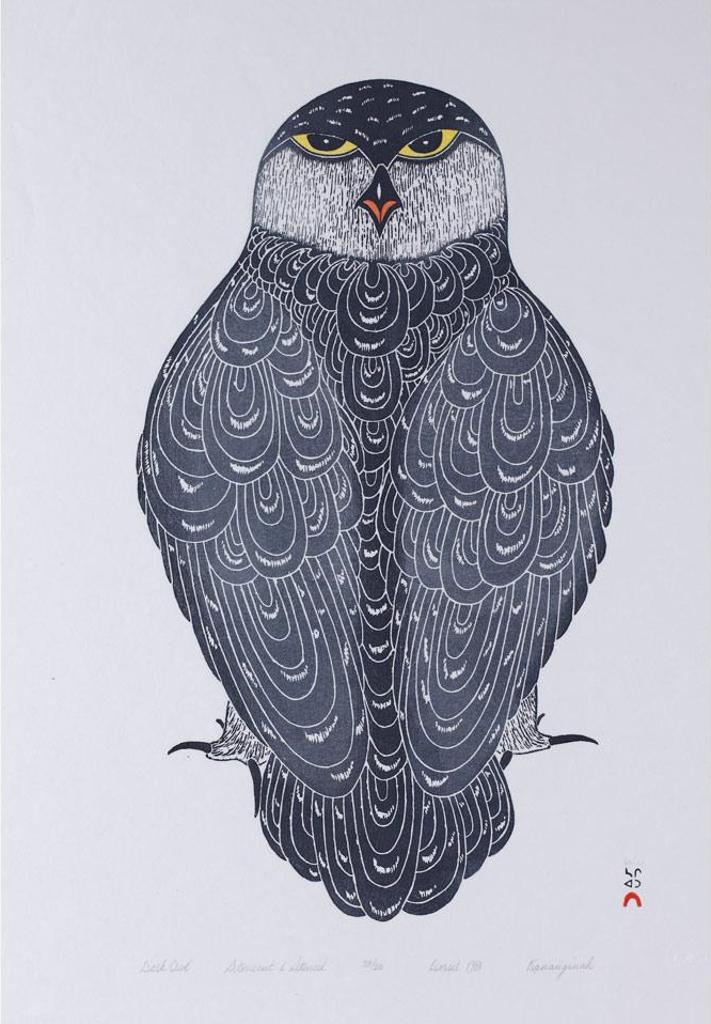 Kananginak Pootoogook (1935-2010) - Dark Owl