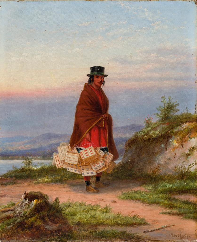 Cornelius David Krieghoff (1815-1872) - Basket Seller
