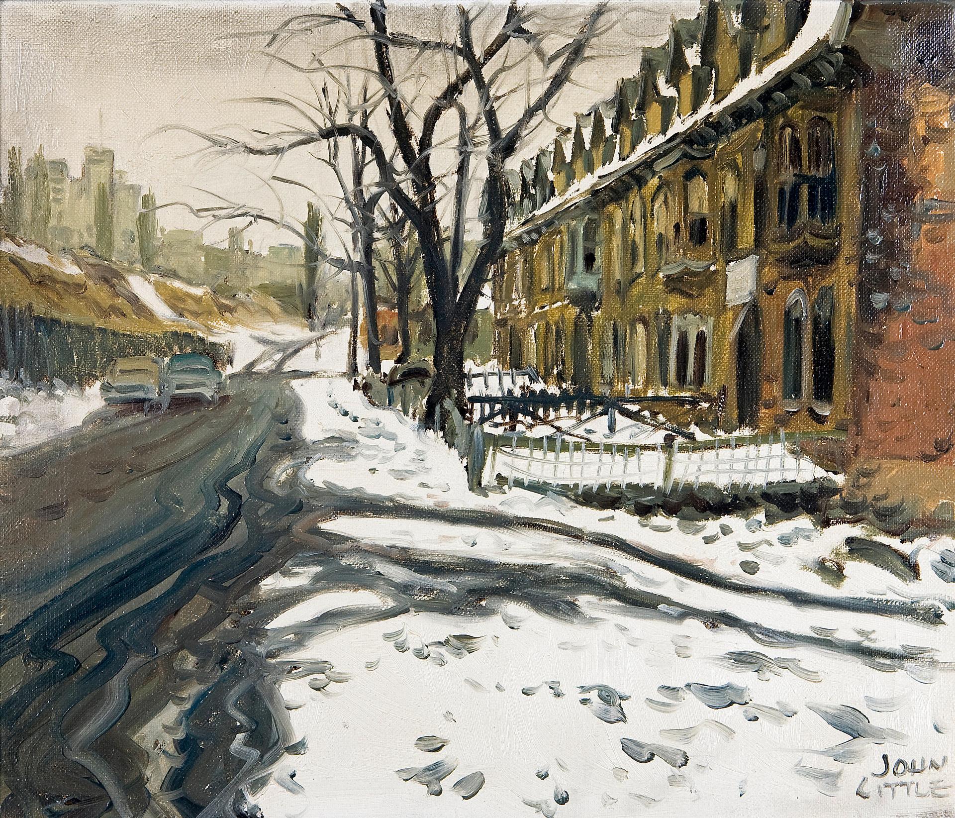 John Geoffrey Caruthers Little (1928-1984) - Montreal street scene