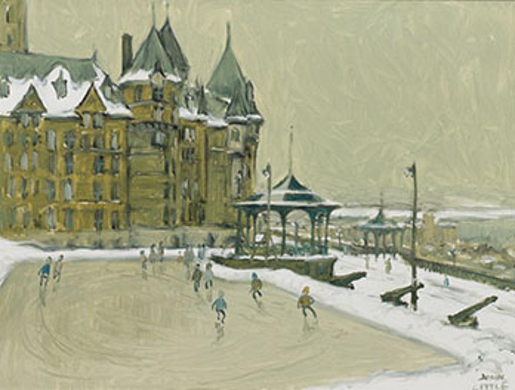 John Geoffrey Caruthers Little (1928-1984) - La Patinoire, Château Frontenac, Québec