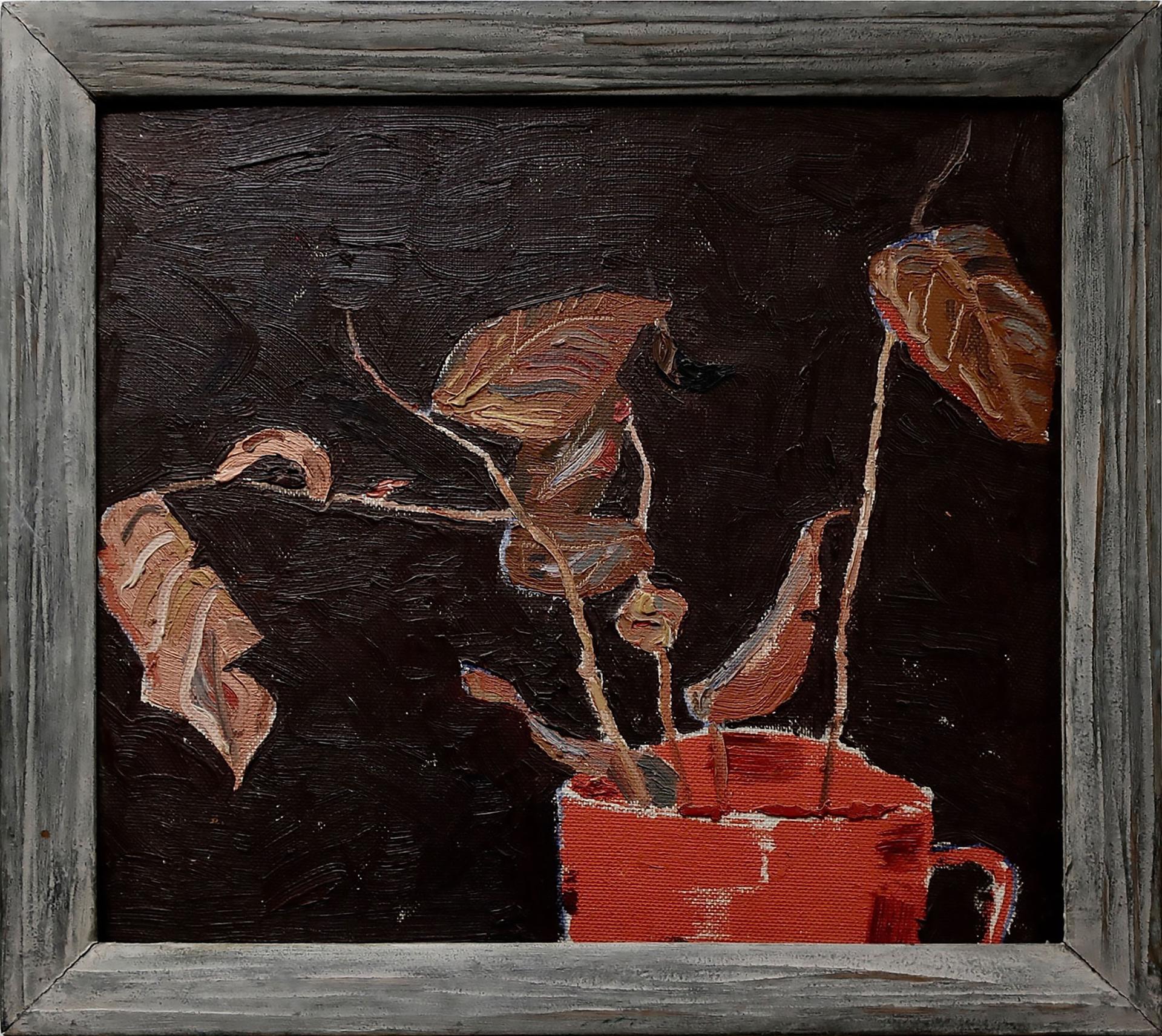 Tom Schell - Untitled (Philodendrons In A Red Cup)