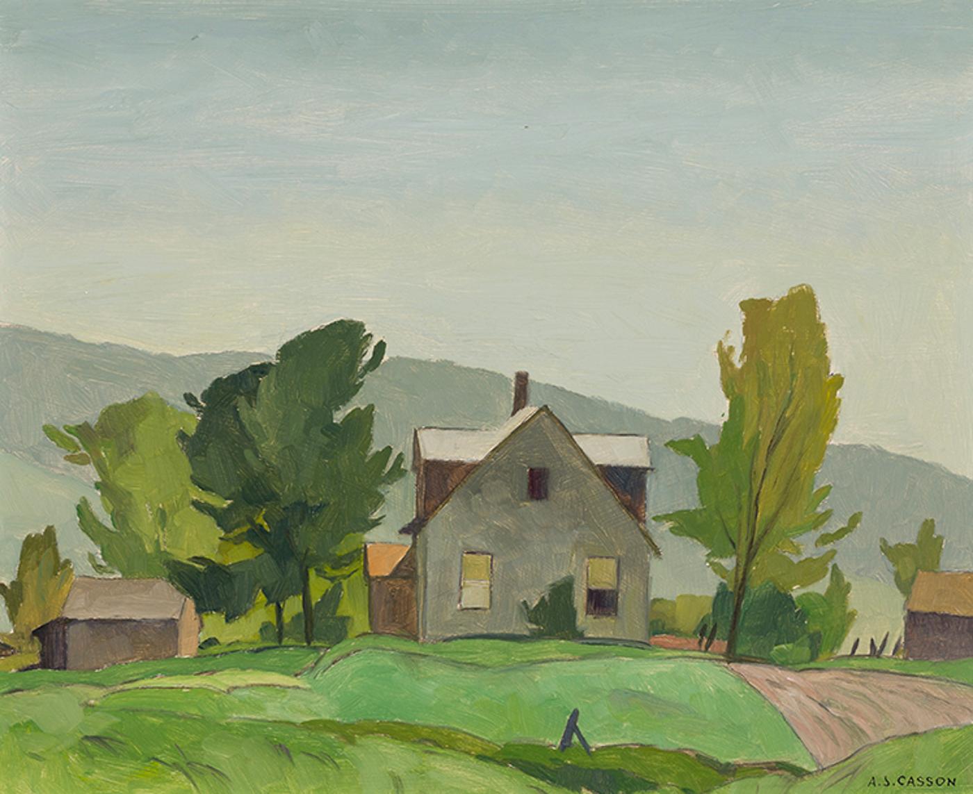 Alfred Joseph (A.J.) Casson (1898-1992) - Farm House, Pointe au Chêne, Quebec