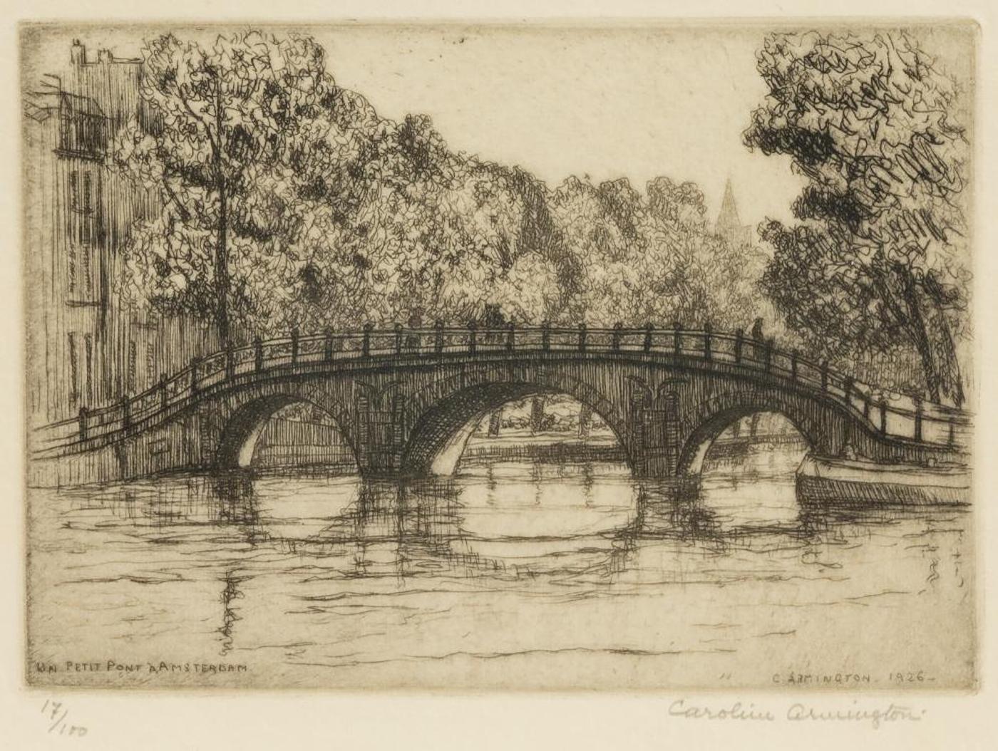 Caroline Helena Armington (1875-1939) - Un petit pont a Amsterdam