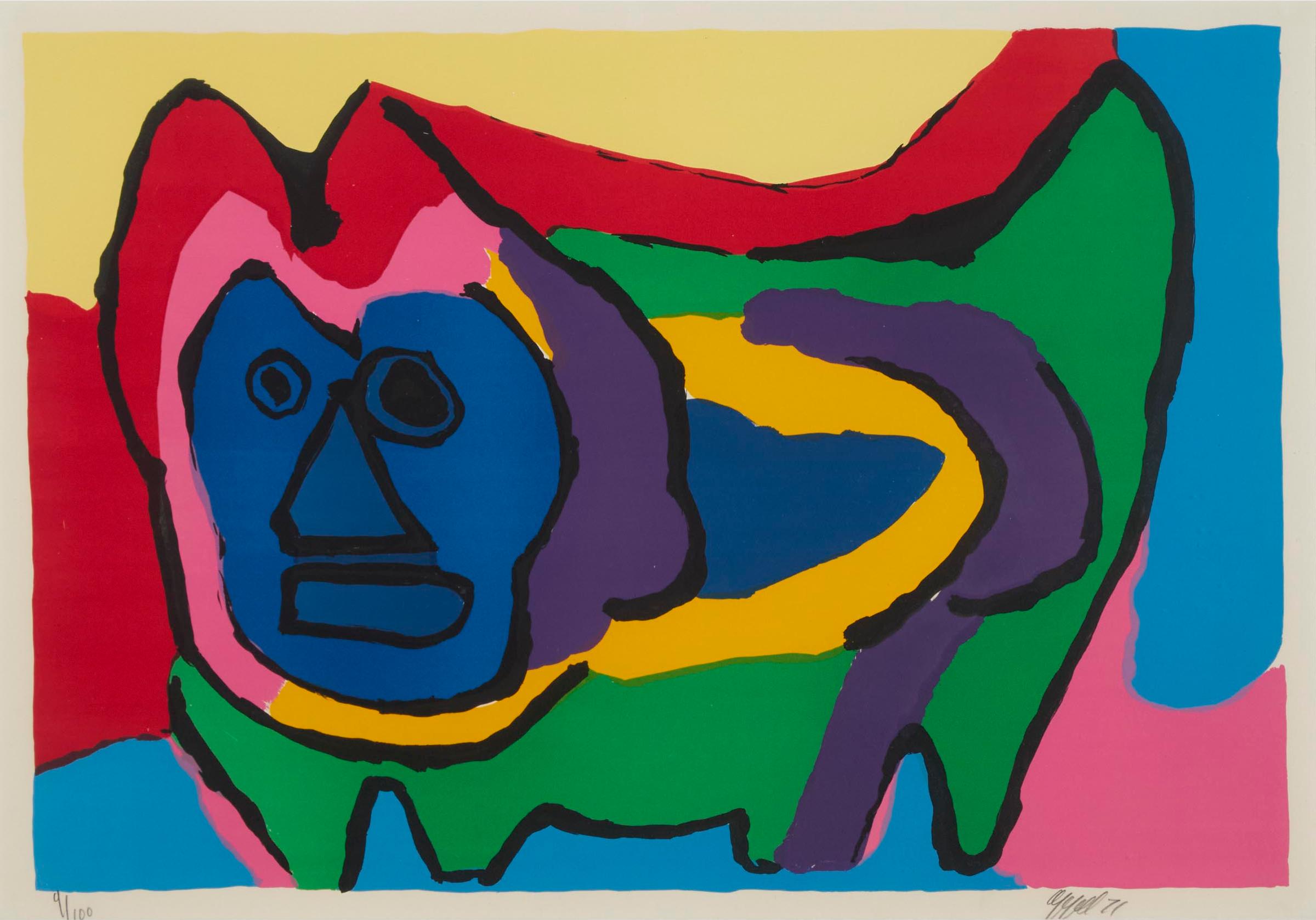 Karel Appel (1921-2006) - Blue Faced Beast, 1971